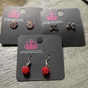 New Paparazzi 3 pair earrings different style and colors